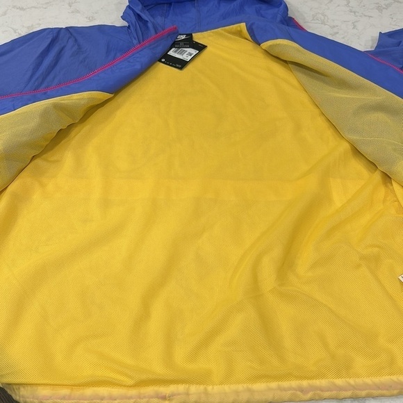 90’s Y2K Nike Full Zip Windbreaker Blue Yellow Pink Jacket Womens Size 2X - Picture 14 of 16